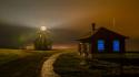 California national geographic fog houses landscapes wallpaper
