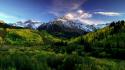 Colorado clouds forests green landscapes wallpaper
