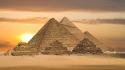 Egyptian pyramids sunset wallpaper