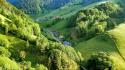 Germany forests green hills houses wallpaper