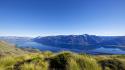 Mountains landscapes nature hills new zealand lakes skyscapes wallpaper