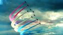 Smoke airshow contrails acrobatics aviation formation flying wallpaper