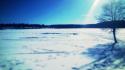 Snow sun cold sweden frozen lakes wallpaper