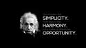 Black quotes harmony simple opportunity einstein albert wallpaper