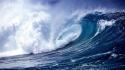 Blue ocean waves wallpaper