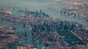 Cityscapes new york city tilt-shift aerial photography wallpaper