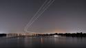 Lights airports long exposure landing aviation rivers wallpaper
