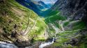 Norway trollstigen landscapes mountains natural scenery wallpaper