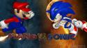Sega entertainment mario fight luigi versus sonic wallpaper