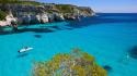 Balearic islands spain archipelago cliffs crystalline wallpaper