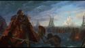 Castles army fantasy art battles warriors helmets swords wallpaper