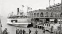 Crowd detroit monochrome historic ferry old photography wallpaper