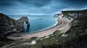 Hills shore cliffs hdr photography skyscapes sea wallpaper