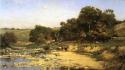 Paintings landscapes trees artwork theodore clement steele wallpaper