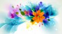 Abstract flowers colors wallpaper