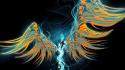 Abstract wings take off humanoid wallpaper