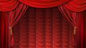 Red curtains theatre stage wallpaper