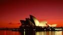Sunset architecture sydney australia opera house reflections wallpaper