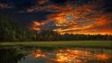 Sunset landscapes nature forests scenic wallpaper