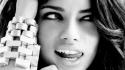 Adriana lima grayscale faces wallpaper