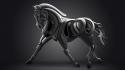 Animals surreal sculpture horses wallpaper