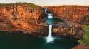 Australia emerald cliffs falls green wallpaper