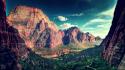 Canyon clouds landscapes mountains nature wallpaper