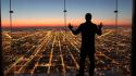 Chicago national geographic city lights cityscapes observation deck wallpaper