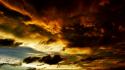 Clouds nature skies storm sunset wallpaper
