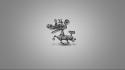 Digital art dogs mechanical minimalistic robots wallpaper