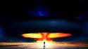 Explosions roads skies nuclear explosion wallpaper