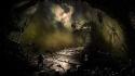 Horror paintings dark monsters bridges fantasy art artwork wallpaper