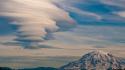 Mount rainier national geographic washington clouds mountains wallpaper