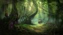 Nature jungle forests planets fantasy art alien landscapes wallpaper