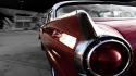 Red back cars classic selective coloring taillights wallpaper