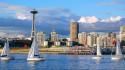 Sail ship space needle cities tv towers wallpaper