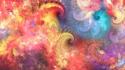 Abstract multicolor fractals artwork swirls wallpaper