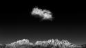 Clouds grayscale wallpaper