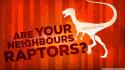 Dinosaurs funny raptors red background text wallpaper