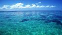 Landscapes tahiti sea water crystal wallpaper