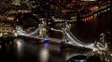 Night london tower bridge cities wallpaper