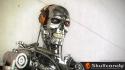 Skullcandy terminator cyborgs digital art robots wallpaper