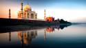 Taj mahal architecture buildings landscapes monumental wallpaper