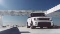 Cars range rover low-angle shot front angle view wallpaper