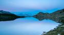 Landscapes nature calm lakes reflections blue skies wallpaper