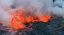 Landscapes volcanoes lava smoke wallpaper