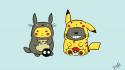 Pikachu totoro crossovers wallpaper