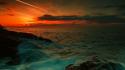 Sunset landscapes coast beach wallpaper