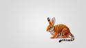 Animals artwork bunnies funny tigers wallpaper