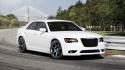 Cars vehicles white chrysler 300 front angle view wallpaper